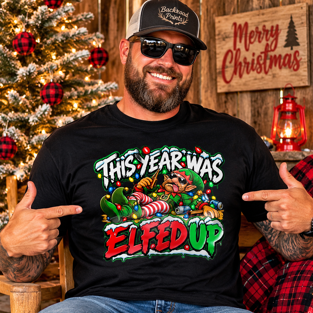 This Year Was Elfed Up Funny Christmas T-Shirt, Sarcastic Holiday Humor Shirt, Adult Christmas Gift