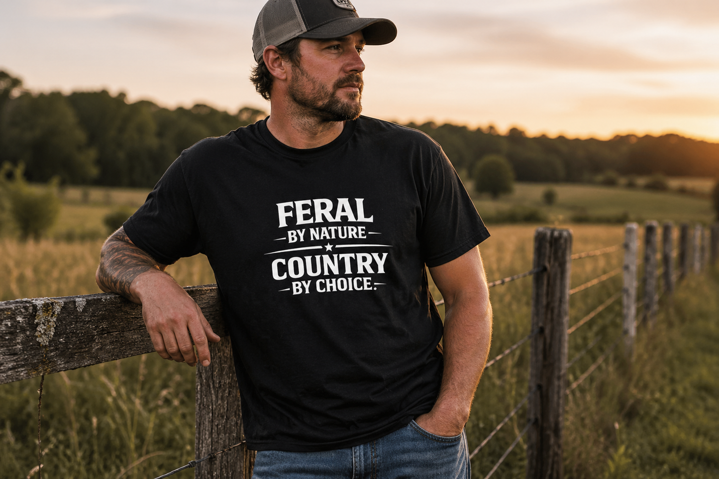 Feral by Nature Country by Choice T-Shirt