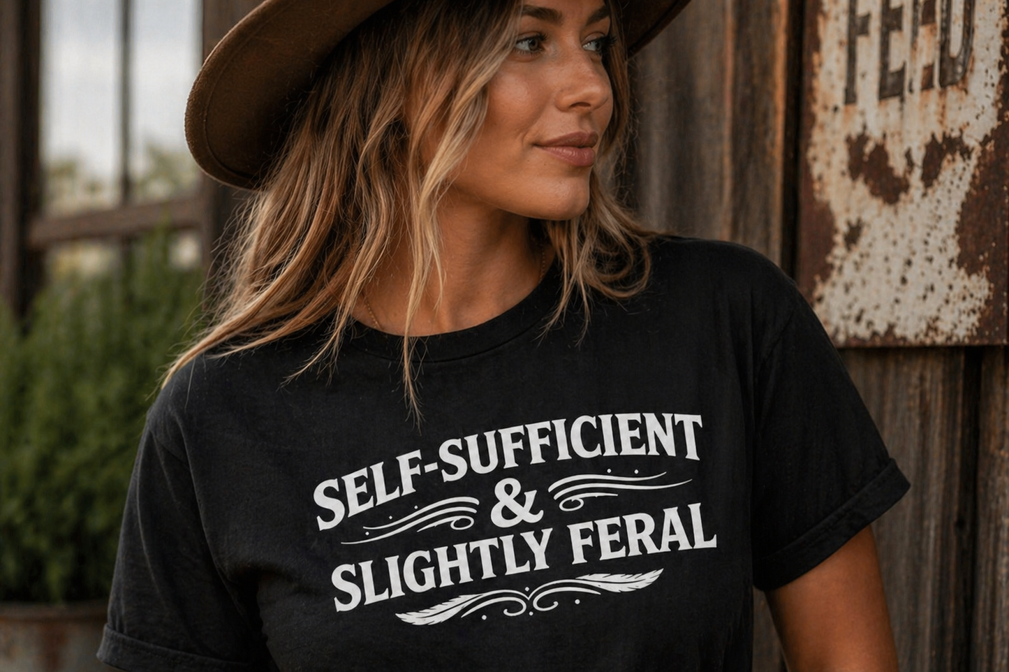 Self Sufficient & Slightly Feral T-Shirt