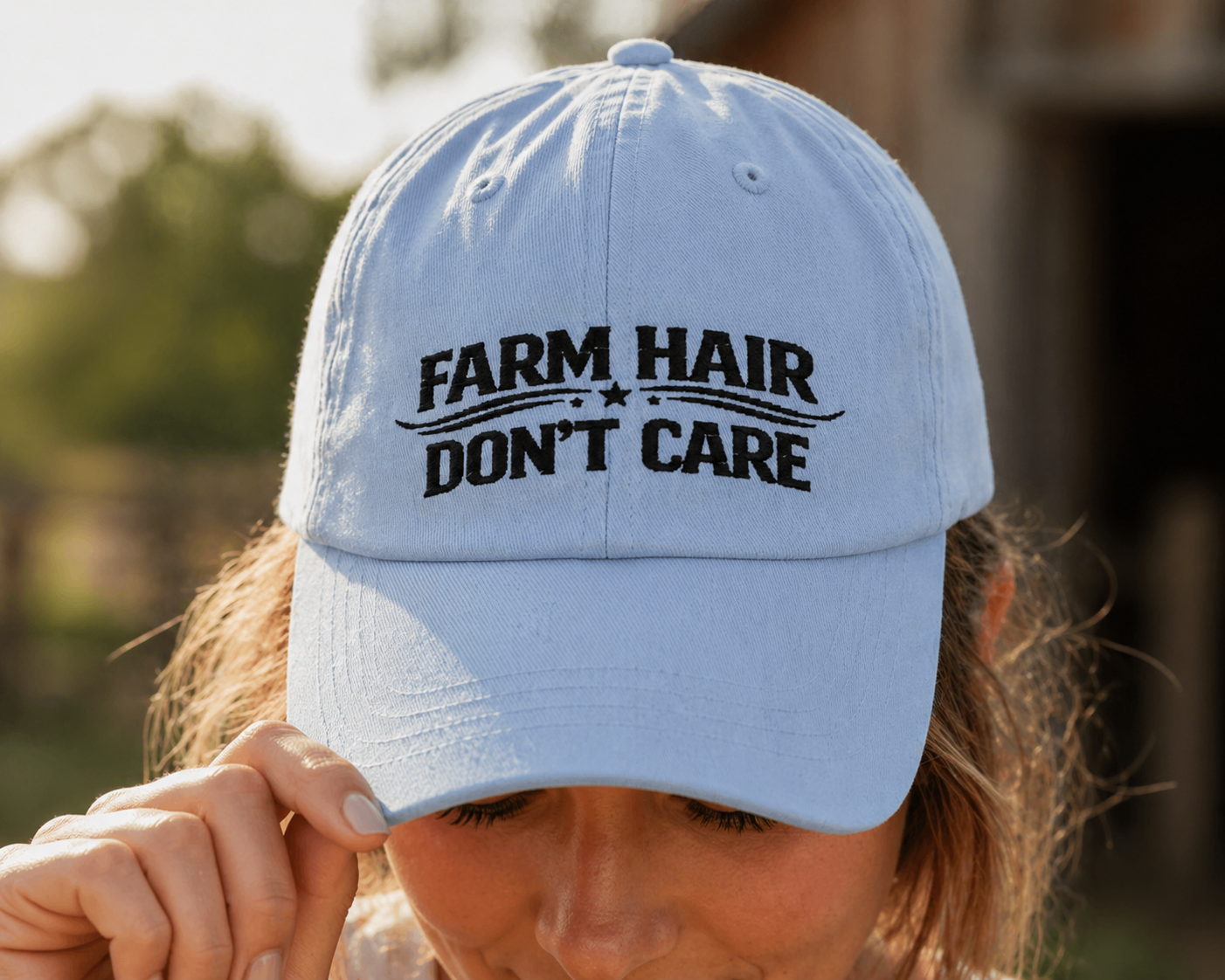 Farm Hair Don’t Care Embroidered Hat