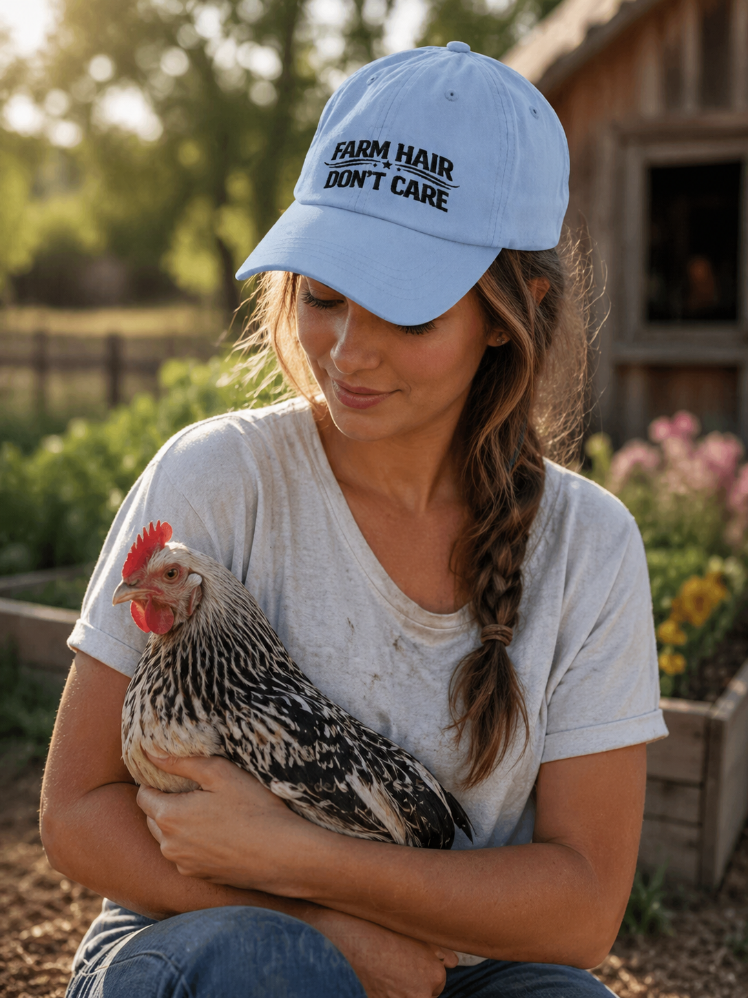 Farm Hair Don’t Care Embroidered Hat