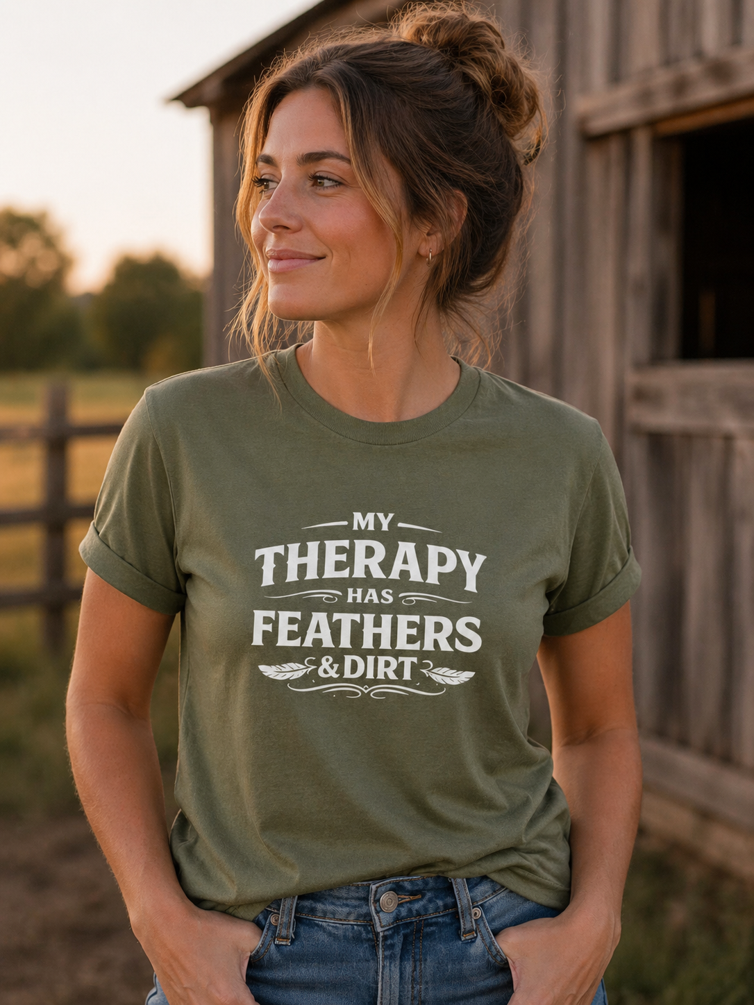 My Therapy Has Feathers & Dirt T-Shirt