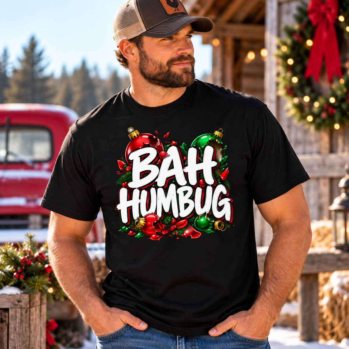 Bah Humbug Funny Christmas T-Shirt – Grumpy Holiday Shirt