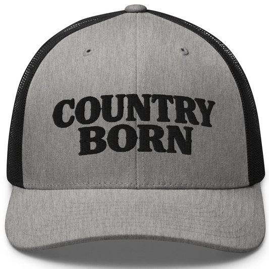Country Born Retro Trucker - Embroidered Hat